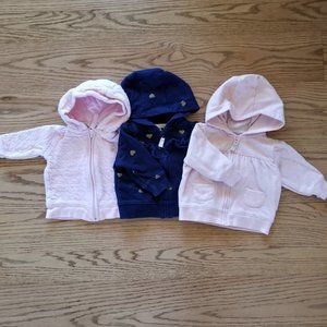 *3 for $20*3M hooded jacket set of 3 Carter's and Burt's Bees